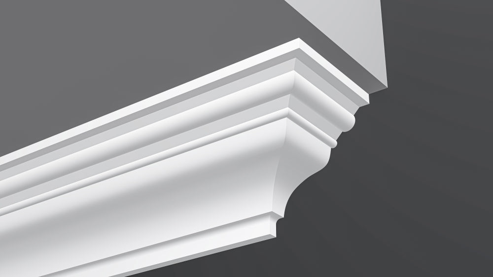 Styrofoam Crown moulding plaster coated